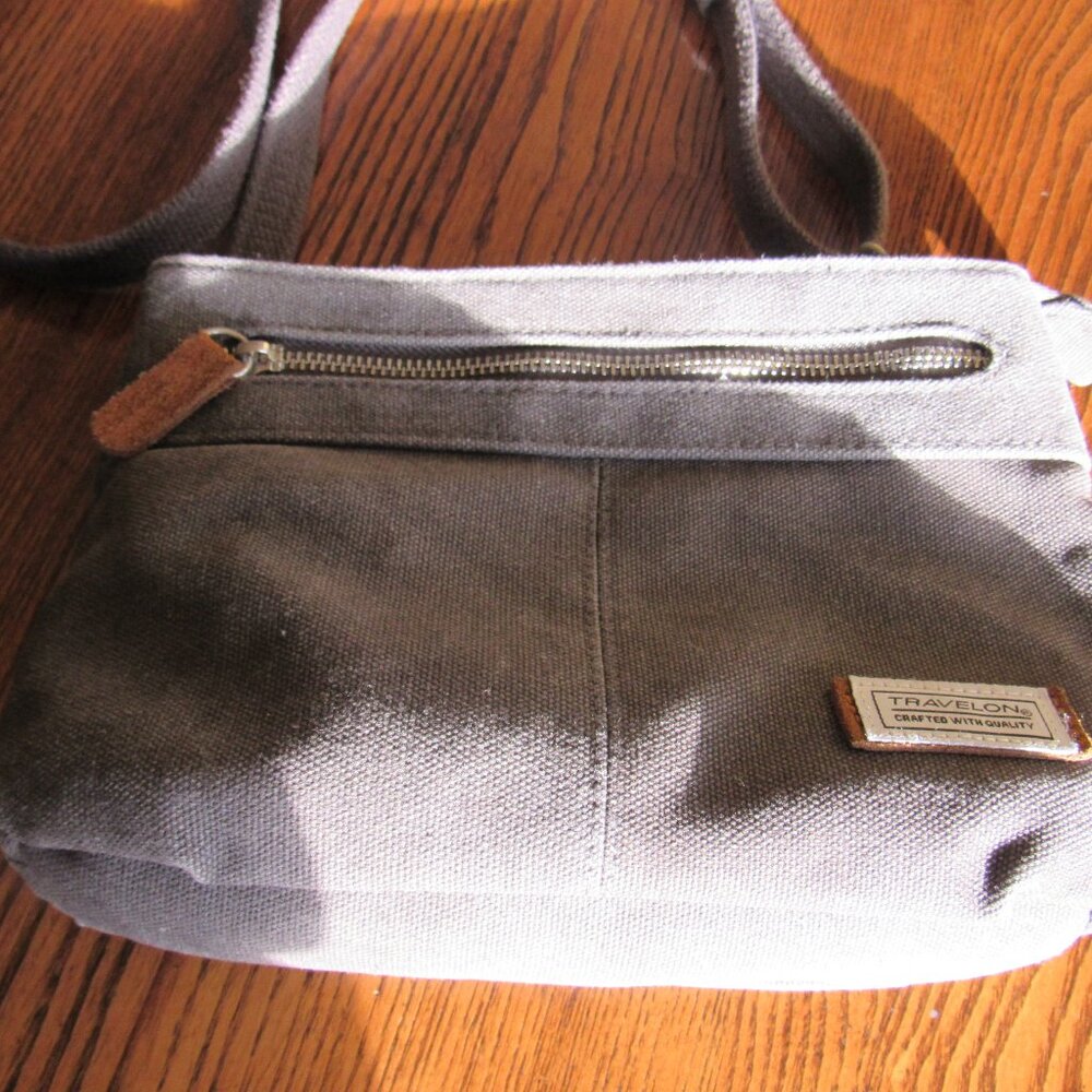 Travelon Grey Canvas Purse